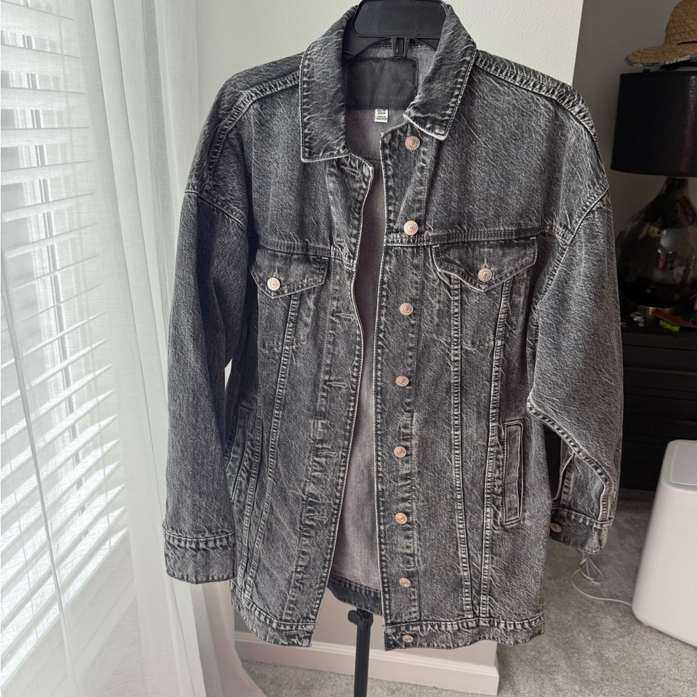 American Eagle Outfitters Gray Denim Jacket
